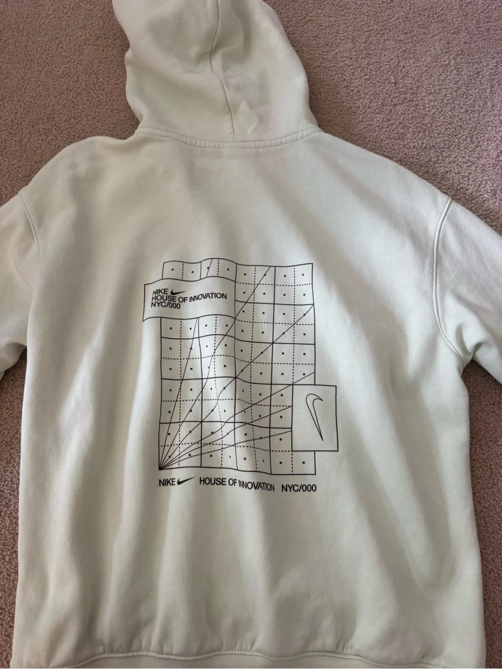 Custom Nike Pale Green Hoodie with Designs